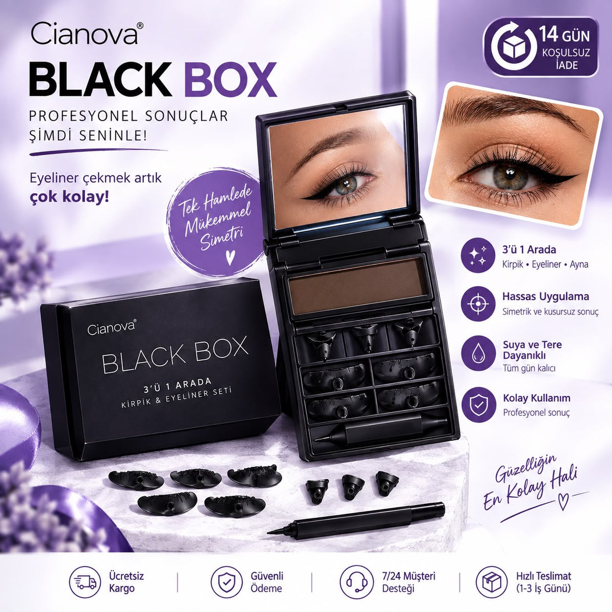 EYELINER & KİRPİĞİNİ TEK DOKUNUŞTA OLUŞTUR
